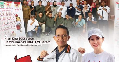 Selamat dan sukses atas launching Maskot dan Logo Pekan Olahraga (PORKOT) VI Batam oleh Wali Kota Batam. Mari kita sukseskan Pembukaan PORKOT VI Batam
