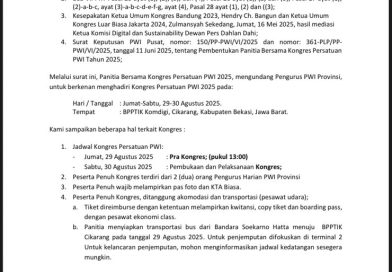 Resmi, Panitia Kongres Akui PWI Kepri di Bawah Saibansah Dardani