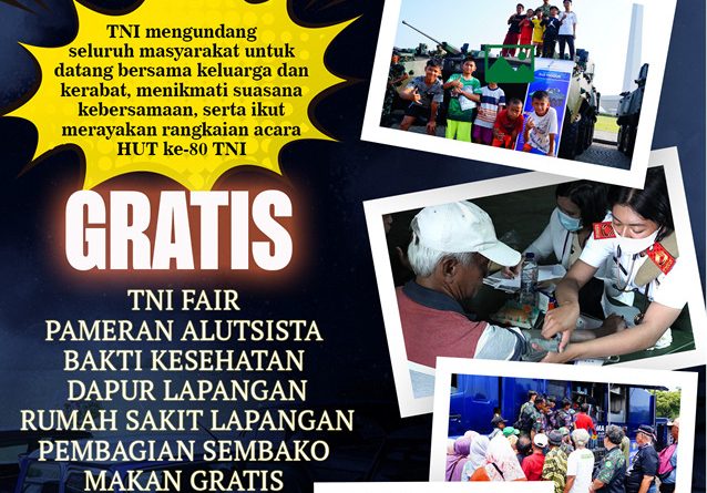 Pesta Rakyat, TNI Fair jelang HUT ke-80 TNI di Monas