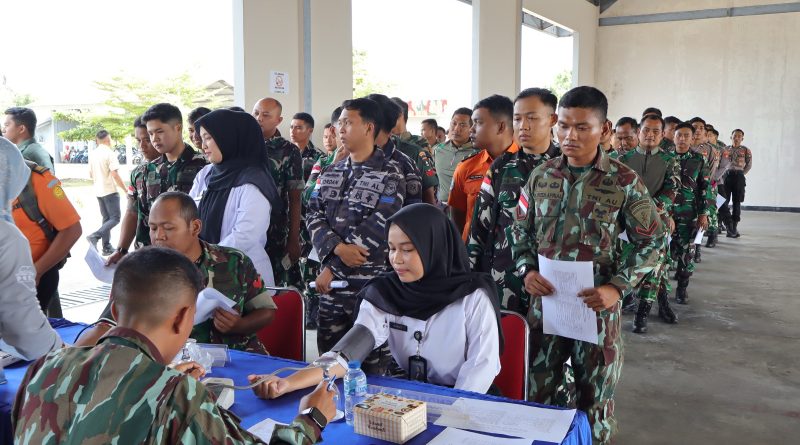 Denhanud 477 Korpasgat Gelar Donor Darah Serentak, Bakti Nyata di HUT ke – 78 Korpasgat