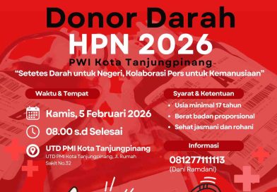 Setetes Darah Sangat Bermanfaat, PWI Tanjungpinang Gelar Donor Darah HPN 2026