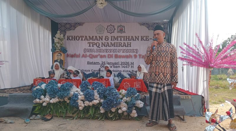 Bocah Cilik di Bawah 5 Tahun Khatam Al-Qur’an, TPQ Namirah Cahaya Garden Batam Ukir Prestasi di Imtihan ke-5