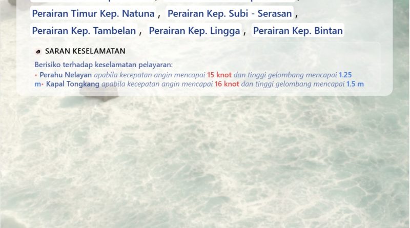 Waspada Gelombang Tinggi Saat Mudik, Polda Kepri Imbau Pemudik Cek Jadwal Kapal Terbaru Waspada Gelombang Tinggi Saat Mudik, Polda Kepri Imbau Pemudik Cek Jadwal Kapal Terbaru