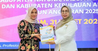 Wakil Bupati Bintan, Deby Serahkan LKPD Bintan Unaudited Tahun 2025 ke BPK