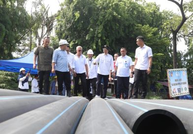 Amsakar Tinjau Pengerjaan Pemasangan Jaringan Pipa Distribusi Air Minum
