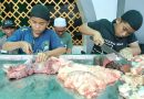 11 ekor Sapi dan 11 ekor Kambing, Di Sembelih di Halaman Masjid Agung AL Hikmah Kota Tanjungpinang