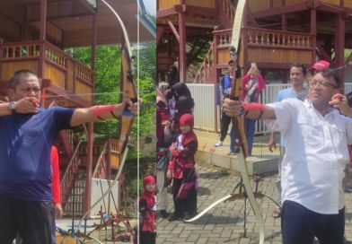 Rinaldi dan Syamsul Tunjukan Aksi Memanah di Launching Furusiyya Archery Club