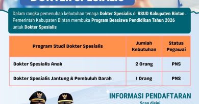 Pemkab Bintan Buka Beasiswa Dokter Spesialis Rp800 Juta