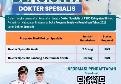 Pemkab Bintan Buka Beasiswa Dokter Spesialis Rp800 Juta