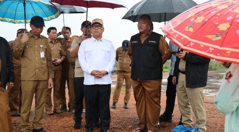 Sekolah Rakyat Kepri Dikebut, Nyanyang Turun Langsung ke Lapangan Meski Diguyur Hujan