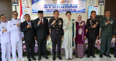 Sekda Ronny Hadiri HUT Bhayangkara ke-80 Polres Bintan, Apresiasi Pengabdian Polri