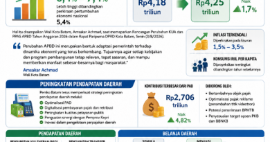 Ekonomi Batam Diproyeksikan Tumbuh hingga 7,4 Persen, Pemko Naikkan Target Pendapatan Daerah