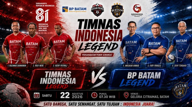 Timnas Indonesia Legend Turun ke Batam, Nyalakan Mimpi dari Grassroots Menuju Panggung Internasional Timnas Indonesia Legend Turun ke Batam, Nyalakan Mimpi dari Grassroots Menuju Panggung Internasional