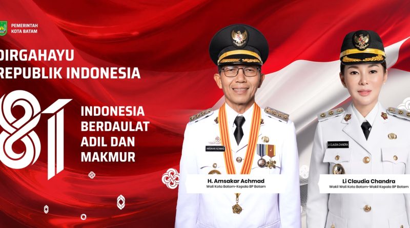 Kado HUT ke-81 RI: Investasi Batam Tumbuh, Amsakar-Li Claudia Pastikan Lapangan Kerja Terus Bertambah
