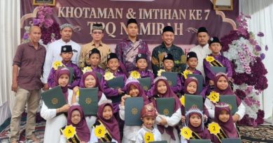 18 Santri TPQ Namirah Cahaya Garden Bengkong Ukir Sejarah di Khataman dan Imtihan Angkatan ke-7