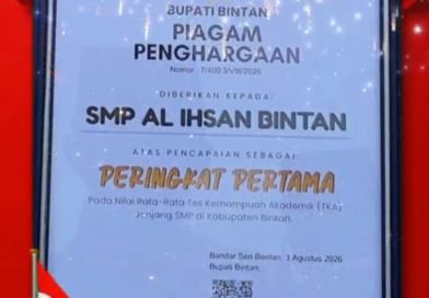 SMP Al Ihsan Raih TKA Tertinggi di Bintan