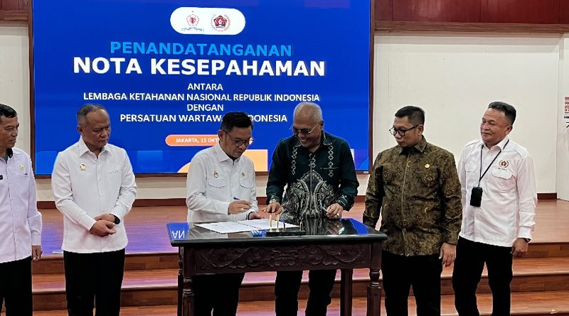 PWI dan Lemhannas Teken MoU, Perkuat Peran Pers Jaga Ketahanan Nasional