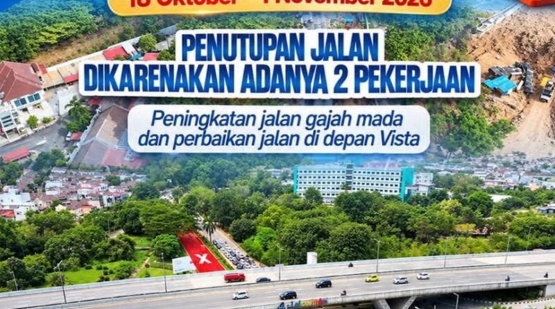 Jalan Gajah Mada dan Depan Hotel Vista Ditutup, BP Batam Lakukan Pemasangan Box Culvert